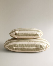 Oval striped pet cushion