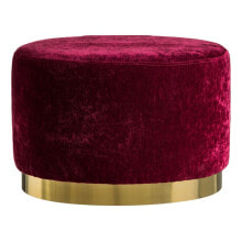 Pouffe Gold Burgundy Golden Stainless steel 60 x 40 x 40 cm