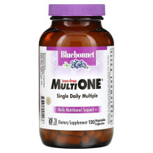 Bluebonnet Nutrition, MultiONE, мультивитаминная добавка для приема 1 раз в день, без железа, 120 растительных капсул