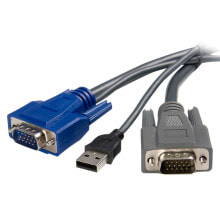 STARTECH Ultra-Thin USB VGA 2 In 1 KVM Cable 1.8m