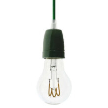 CREATIVE CABLES Textile And Porcelain Hanging Lamp With Light Bulb 1.2 m