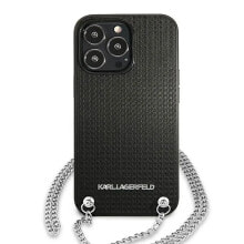 KARL LAGERFELD Klhcp13Xpmk iPhone 13 Pro Max 6.7 Leather Textu And Chain phone case