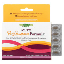 Витамины и БАДы для нормализации гормонального фона Nature's Way, AM/PM PeriMenopause Formula, 60 Tablets