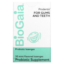 Пребиотики и пробиотики bioGaia, Prodentis, для десен и зубов, мята, 30 пастилок