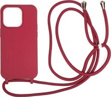 MOBILE ORIGIN Lanyard Case - Etui ze smyczą, cherry do iPhone 14 Pro