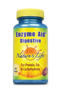 Пищеварительные ферменты Nature's Life Enzyme Aid Digestive Пищеварительные ферменты для улучшения расщепления жиров, белков и углеводов 100 таблеток