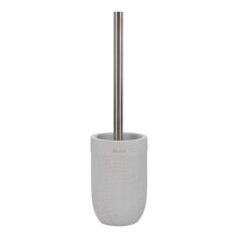 Toilet Brush DKD Home Decor 10 x 10 x 37 cm Cement Stainless steel White