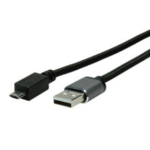 ROLINE 11.02.8772 USB кабель 3 m 2.0 USB A Micro-USB B Черный