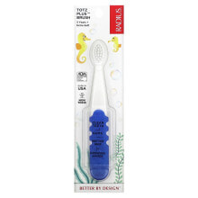 RADIUS, Totz Plus Brush, зубная щетка, для детей от 3 лет, экстра мягкая, сине-желтая, 1 шт.