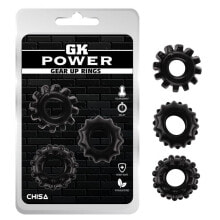 Эрекционное кольцо CHISA Kit 3 Cock Ring Gear Up Black