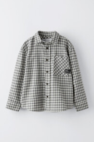 Plaid shirt with pocket