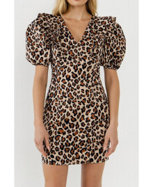 English Factory women's Leopard Mini Dress
