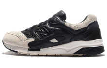 New Balance NB 1600 皮革 低帮 跑步鞋 男女同款 黑白色 运动 / Кроссовки New Balance NB 1600 CM1600WB