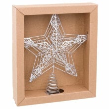 Christmas star Silver Metal 25 x 5,5 x 30 cm