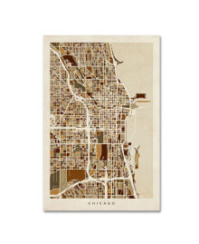 Trademark Global michael Tompsett 'Chicago City Street Map' Canvas Art - 22