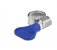 Delock 19511 - Butterfly clamp - Blue - Plastic - Stainless steel - Polybag - 1 cm - 1.6 cm