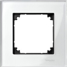 Умные розетки, выключатели и рамки schneider Electric Single frame Merten M-Elegance glass brilliant white (MTN404119)