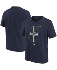 Nike preschool Boy and Girls Navy Seattle Seahawks Icon T-shirt