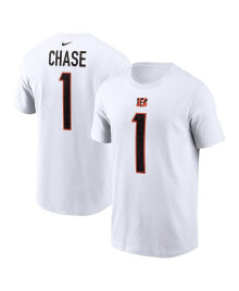 Nike men's Ja'Marr Chase White Cincinnati Bengals Player Name and Number T-shirt