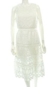 Купить белые женские платья J.O.A.: J.O.A. Womens Sleeveless White Crochet Cocktail Shift Dress Size Large