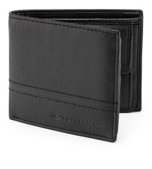 Мужское портмоне кожаное черное горизонтальное без застежки Tom Tailor  Mens leather wallet 12215 60 Black