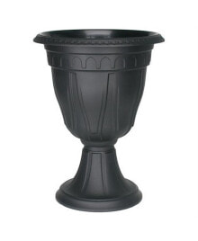 DCN plastic Tall Azura Urn Planter Black 20 inch height