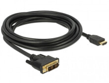 DeLOCK 85585 видео кабель адаптер 3 m DVI HDMI Тип A (Стандарт) Черный