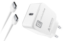 Cellularline USB-C Charger Kit 15W Универсальная Белый Кабель переменного тока Для помещений ACHSMKITC2C15WW