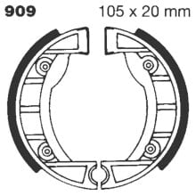 EBC Plain Series Organic 909 Brake Shoe