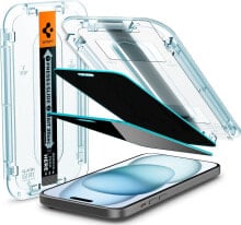 Spigen Spigen Glass tR EZ Fit (Privacy) 2 Pack, transparency - iPhone 15