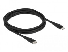 Delock 86638 - Black - USB C - Lightning - 2 m - Male - Male