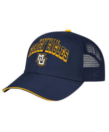 Купить мужские головные уборы Colosseum: Men's Navy Marquette Golden Eagles Wyatt Primary Team Trucker Adjustable Hat