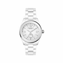 Женские наручные часы Женские наручные часы с белым браслетом Armani AR1425 ( 39 mm)