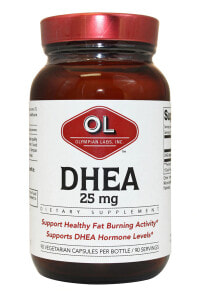 Витамины и БАДы для нервной системы olympian Labs DHEA Комплекс с дегидроэпиандростероном (ДГЭА) 25 мг 90 капсул