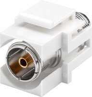 79933 - Flat - White - Coaxial - F connector - Female - Female