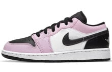 Jordan Air Jordan 1 Low 低帮 复古篮球鞋 GS 黑粉 / Кроссовки Jordan Air Jordan 1 Low GS 554723-601