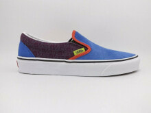 Купить синие мужские кроссовки Vans: Vans Classic Slip On Mix Match Blue Grape orange Men's 6.5 Suede