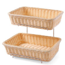 Bunk bread baskets made of polyrattan with a frame - Hendi 561201
