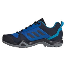 Мужская спортивная обувь для треккинга Мужские кроссовки спортивные треккинговые черные синие текстильные низкие демисезонные Adidas Terrex AX3