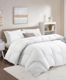 Medium Weight 360 Thread Count Extra Soft Down and Feather Fiber Comforter with Duvet Tabs, Twin купить онлайн