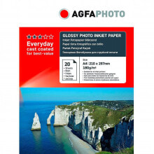 Купить фотоаппараты моментальной печати Agfa: AGFA Everyday Photo Inkjet Paper Glossy A4 20 Sheets