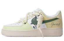 【定制球鞋】 Nike Air Force 1 Low ’07 法式浪漫 淡雅 清新 田园风 温柔 低帮 板鞋 男款 黄绿 / Кроссовки Nike Air Force CW2288-111