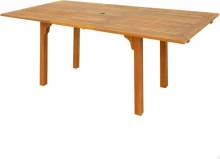 Expandable table Aktive Acacia Rectangular 200 x 100 x 74 cm
