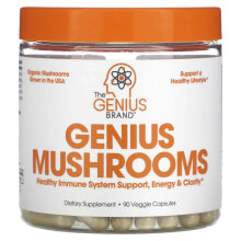 Грибы the Genius Brand, Genius Mushrooms, 90 растительных капсул