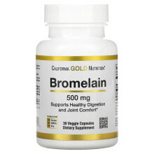 California Gold Nutrition, бромелаин, 500 мг, 90 растительных капсул