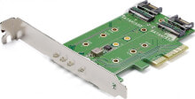 Контроллеры для компьютеров kontroler StarTech PCIe 3.0 x4 -2x M.2 B-key + M.2 M-key (PEXM2SAT32N1)