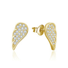 Gold plated earrings Angel Wings AGUP2610-GOLD
