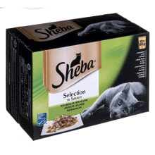 Cat food Sheba Selection Chicken Salmon Fish Veal 100 g