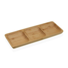 Snack tray Versa Bamboo 10 x 2 x 26 cm