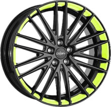 Колесный диск литой Oxigin 19 Oxspoke black foil neon yellow 7.5x17 ET45 - LK5/108 ML63.4